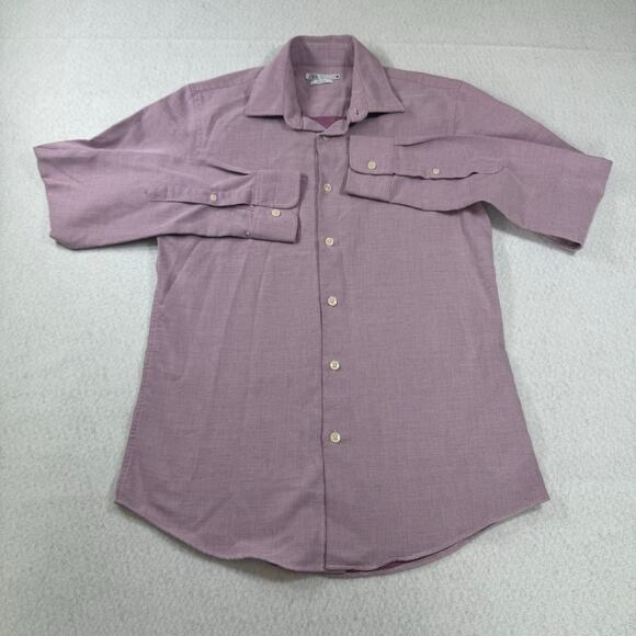 Purple Button Up Long Sleeve Zara Slim Fit Size Small - Picture 1 of 11